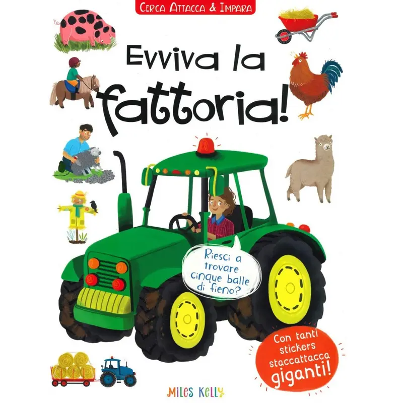 Crealibri Evviva la fattoria! Cerca attacca e impara. adesivi. Ediz. a colori
