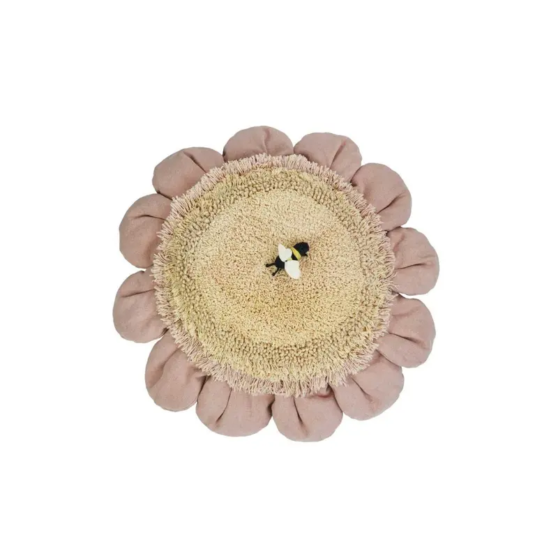 Cuscino da pavimento Daisy Rosa - Collezione Planet Bee - 70cm