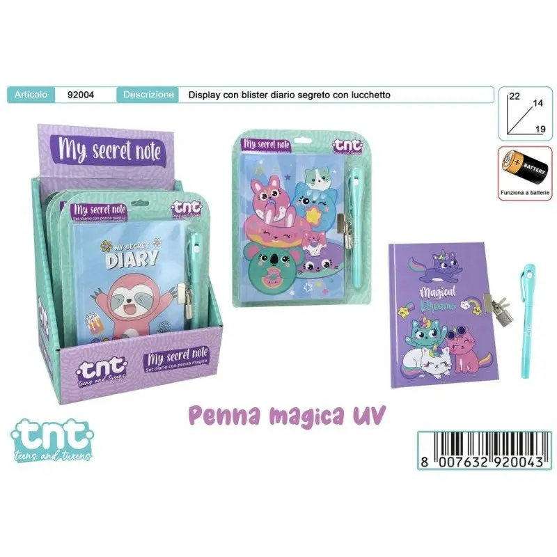 Diario Con Penna Magica Toys Garden 92138 Per Bambini