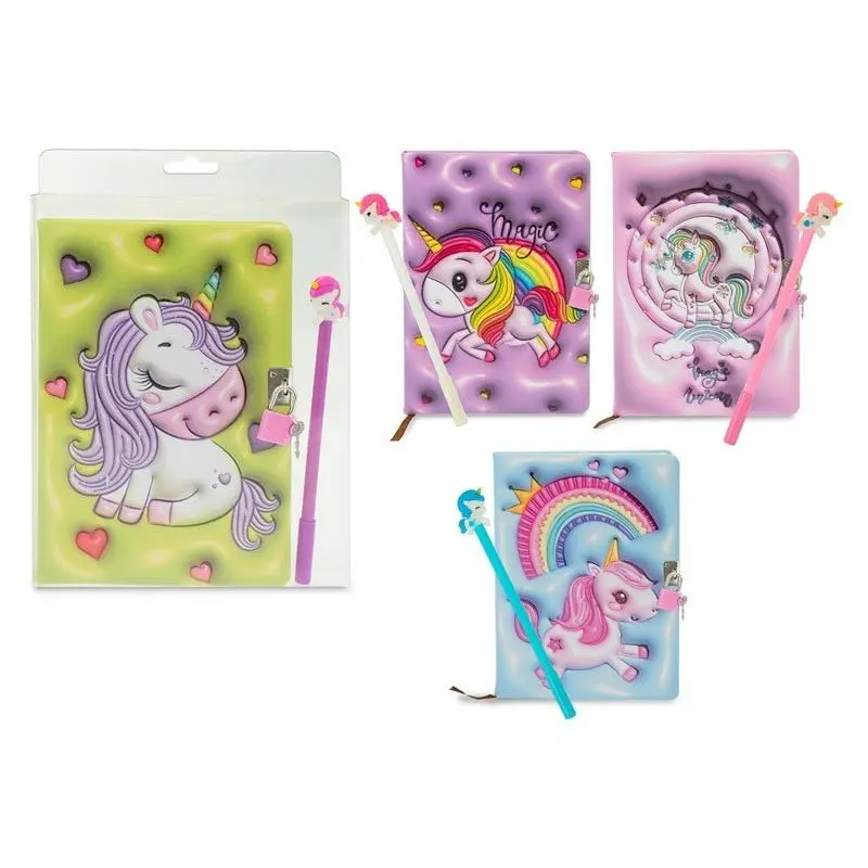 Diario Unicorno Penna 80 Pagine 4 Modelli Assortiti Teorema 52443
