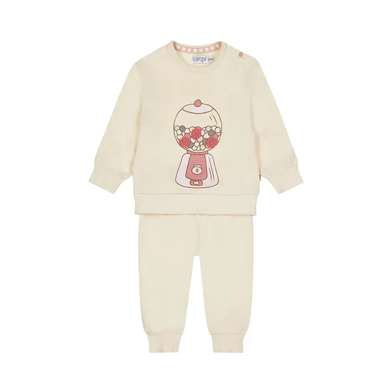 Dirkje Completo Neonata 2 Pezzi Maglione e Pantaloni Bianco Sporco O56382