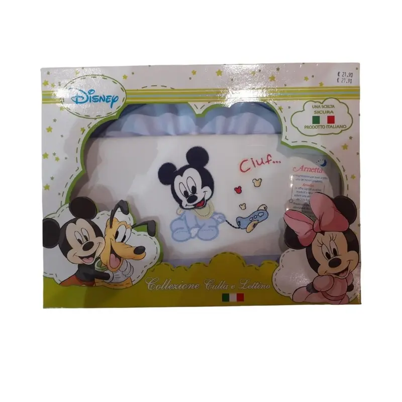 Disney Arnetta Coordinato Lettino Set 3 Pezzi Topolino Azzurro CP01
