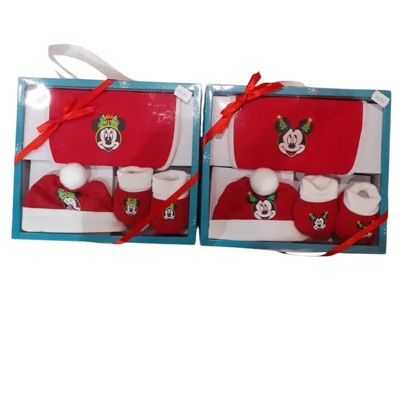 Ellepi Corredino Natale Bavetta Cappellino Scarpette Topolino-Minnie WR2007