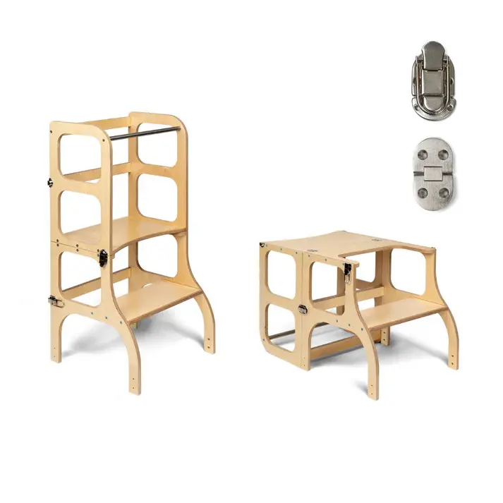 Ette Tete STEP'n'SIT Torre Montessoriana 2 in 1 Convertibile in Tavolino – Vari Colori