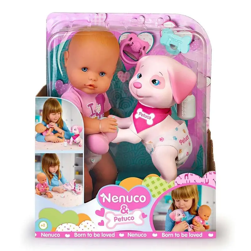Famosa Nenuco e Petuco bambola cucciolo e accessori