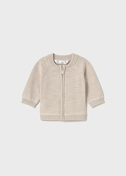 Felpa in tricot con zip - 100% Cotone