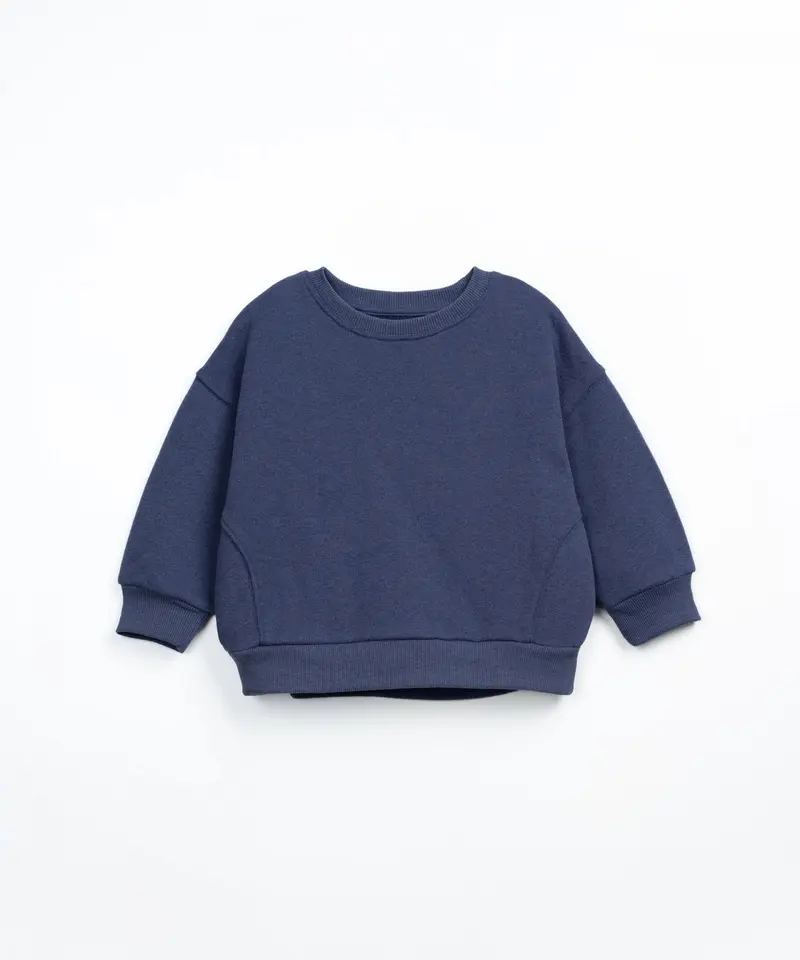 Felpa mirtillo - 74% Cotone e 13% Cotone riciclato