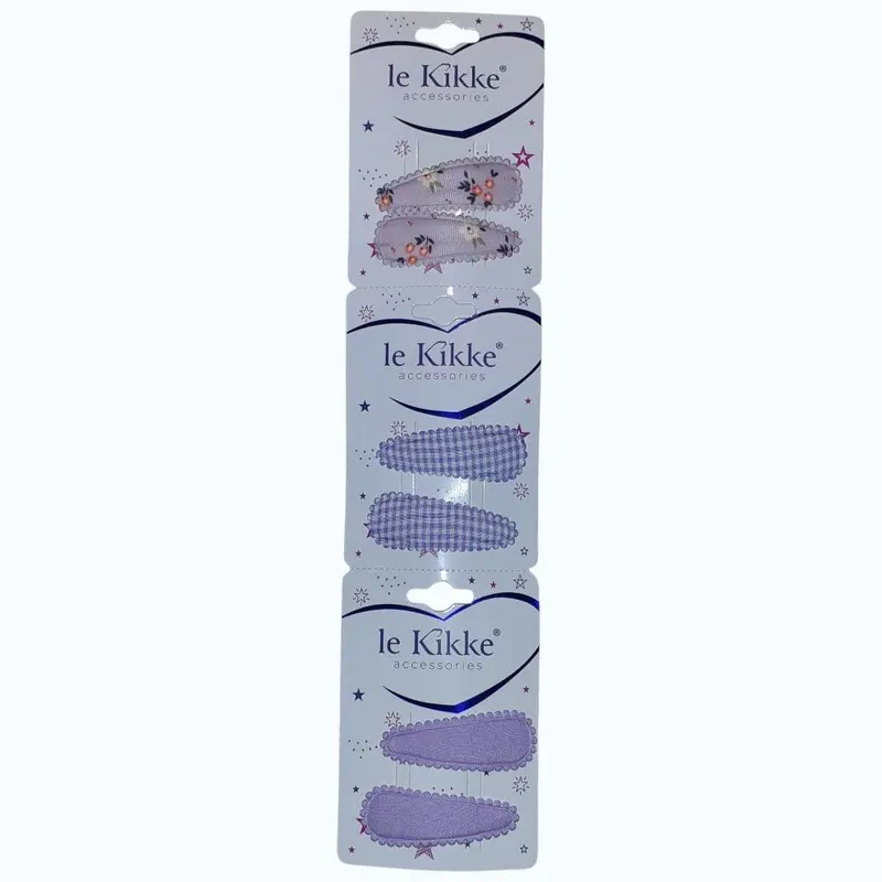 Fermagli Clic Clac Violet Shades Da 6 Le Kikke 5 cm CC54555