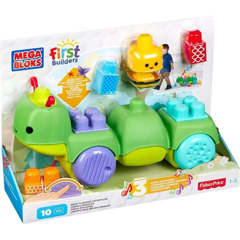 Fisher-Price Mega Bloks First Builders Tira Il Bruco CNG22