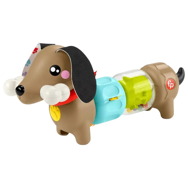 Fisher-Price Pets Bassotto Gira e Gioca Cucciolo sensoriale con sonaglino