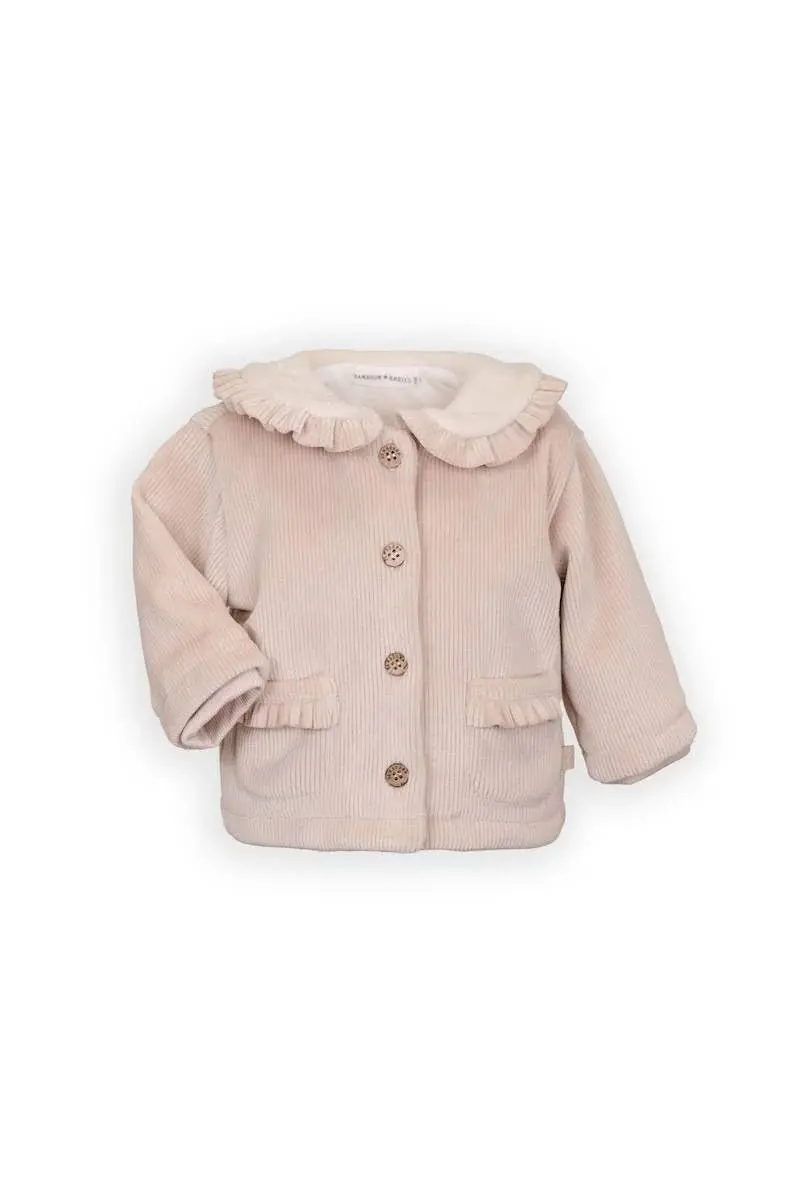 Giacca Curderoy con collo teddy - VINTAGE PINK 341