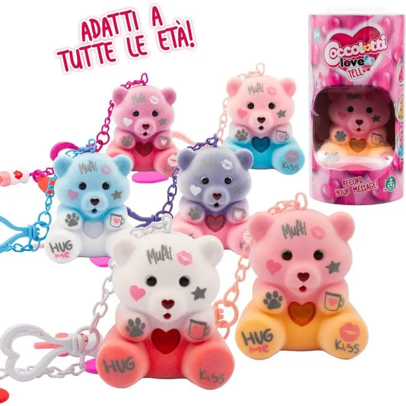 Giochi Preziosi Coccolotti Love&Tell Orsetto Funzione Registrazione Portachiavi