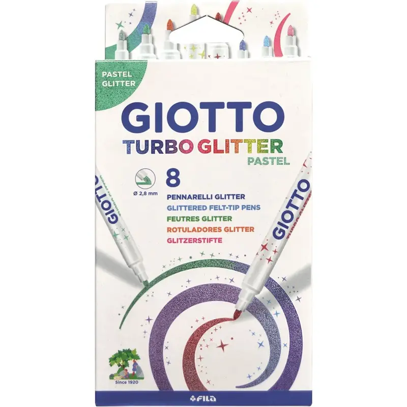 Giotto Pennarelli Turbo Glitter 8 Pezzi Fila F42630