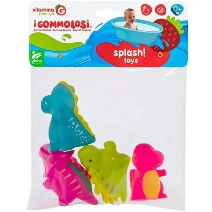 Globo Gommolosi Dinosauri 4 Pezzi