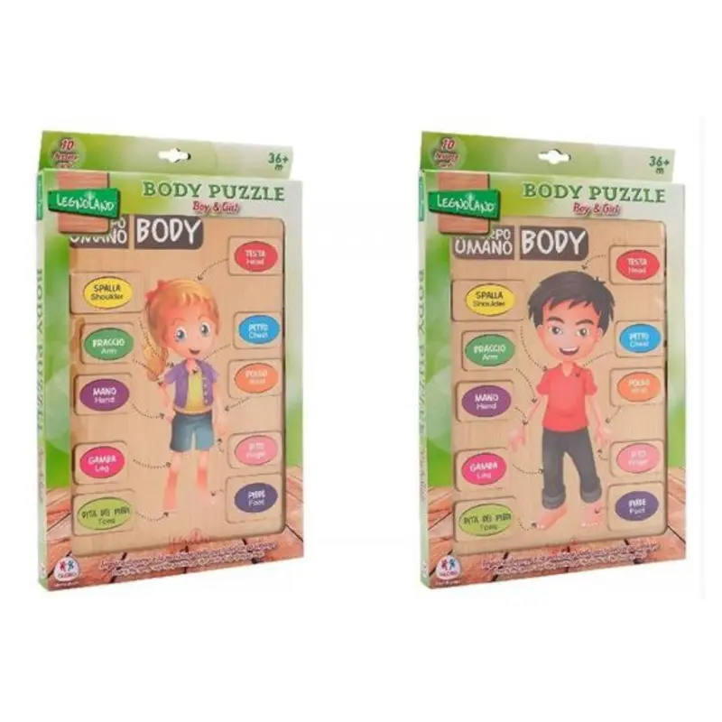 GLOBO Puzzle Corpo Umano Legno Assortito Giochi Di Società 38099
