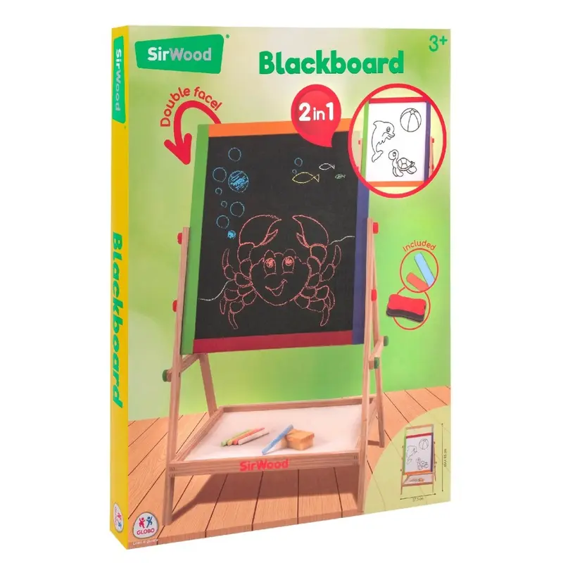 Globo Sirwood Lavagna In Legno Double face 2 in 1