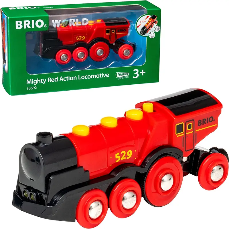 Grande locomotiva rossa a batteria