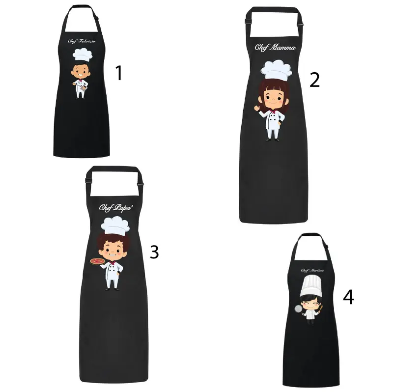 Grembiule Chef bambini/adulti personalizzato con nome
