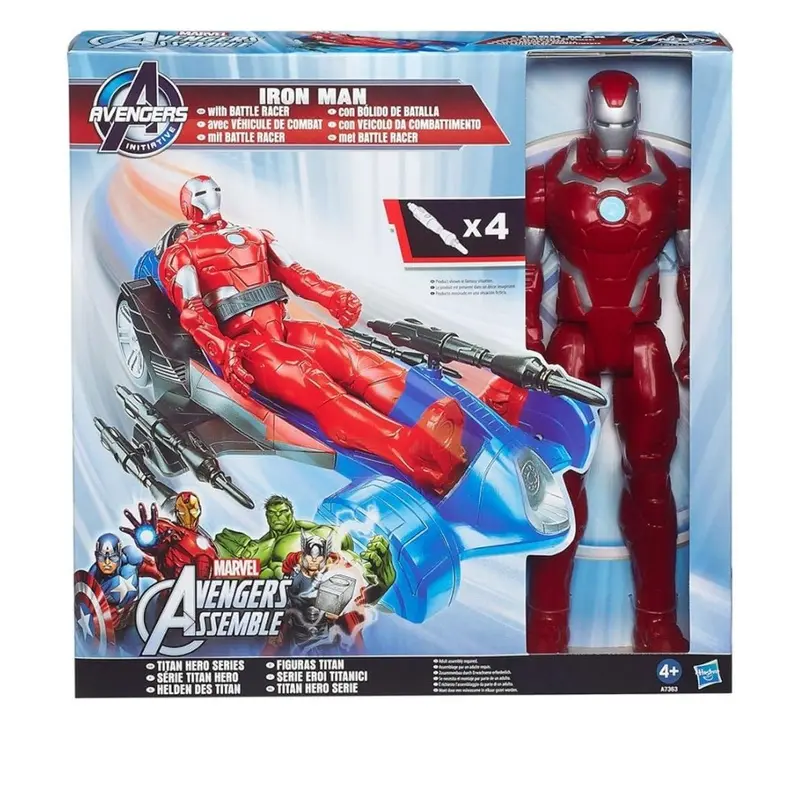 Hasbro Avengers Iron Man 30 cm più veicolo A7363E270