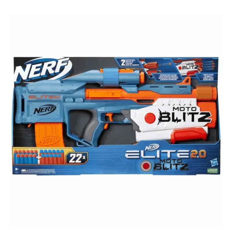 Hasbro Nerf Elite 2.0 blaster Motoblitz CS-10 lancio motorizzato a 10 dardi