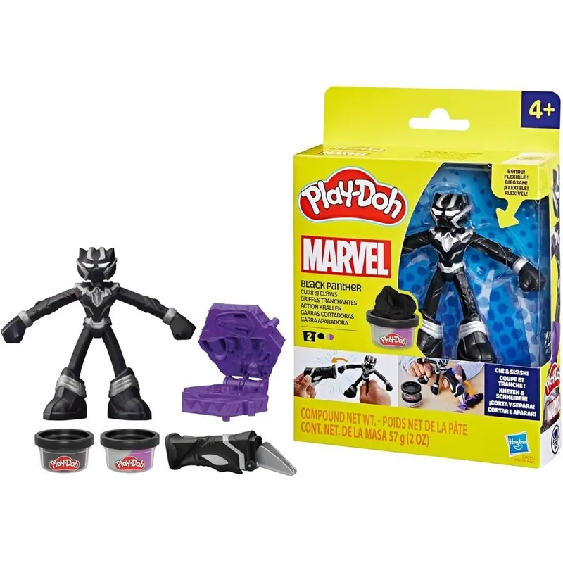 Hasbro Play-Doh Playdoh Black Panther Cutting Claws Marvel Figures F9829