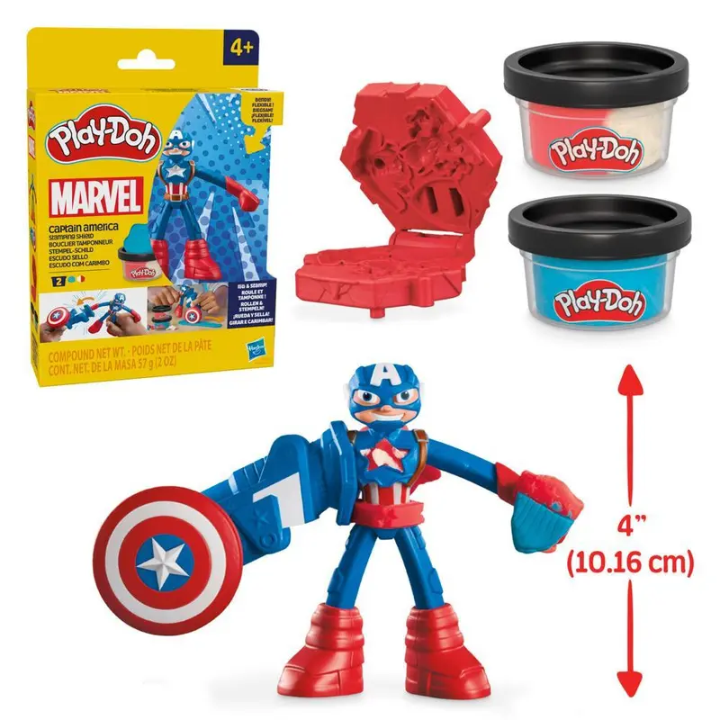 Hasbro Play-Doh Playdoh Set Capitan America Stamping Shield