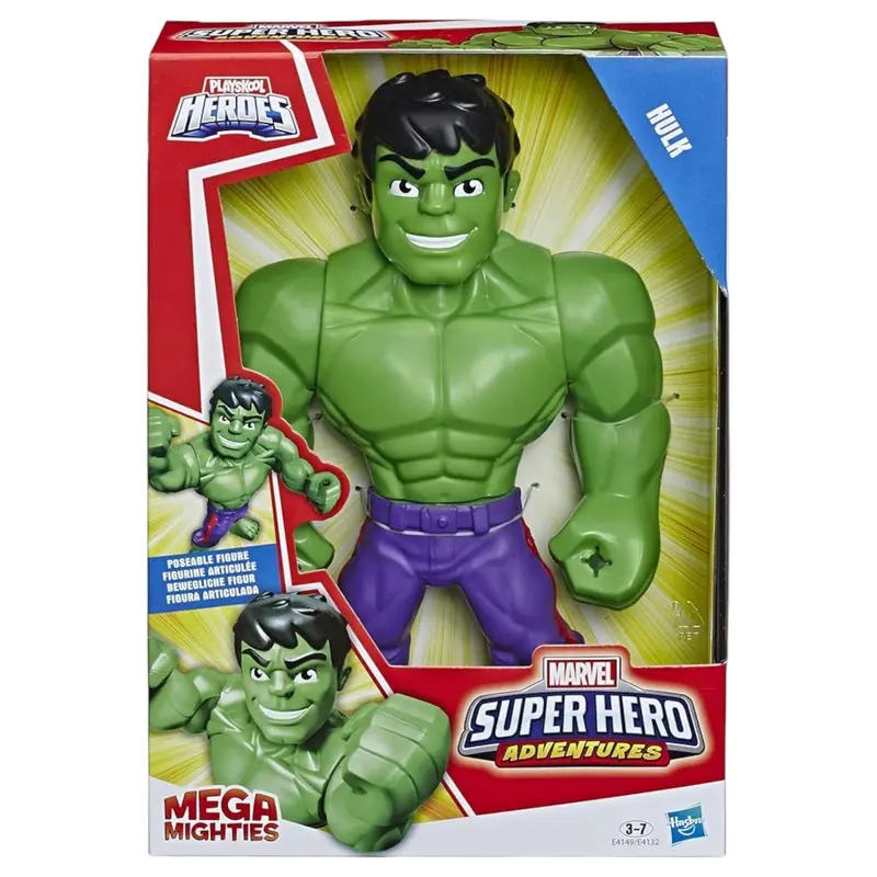 Hasbro Playskool Heroes Hulk action figure 25 cm Marvel Super Hero Adventures Mega Mighties E4149ES0