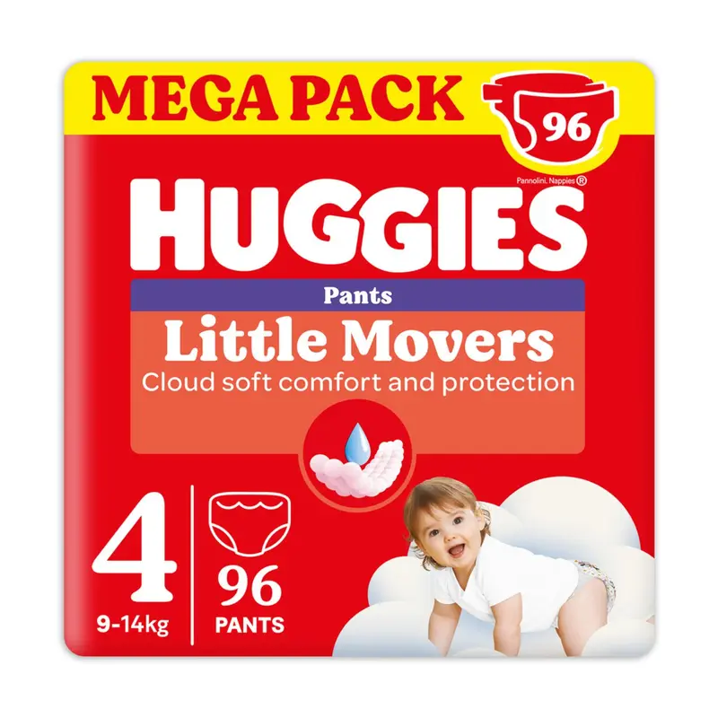 Huggies - Little Movers Mutandina Megapack Taglia 4 (96pz)