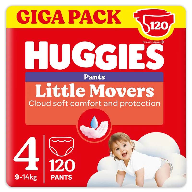 Huggies - Pannolini Little Movers Mutandina Gigapack Taglia 4