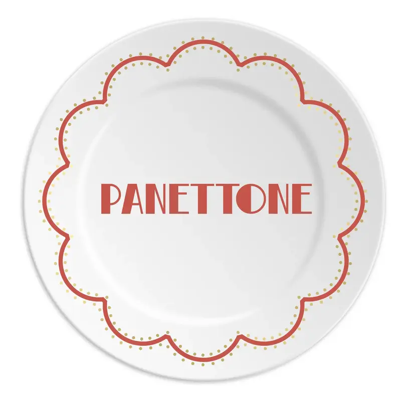 Ilaria I Made in Italy – Panettone | Piatto in Porcellana 16 cm Christmas Collection