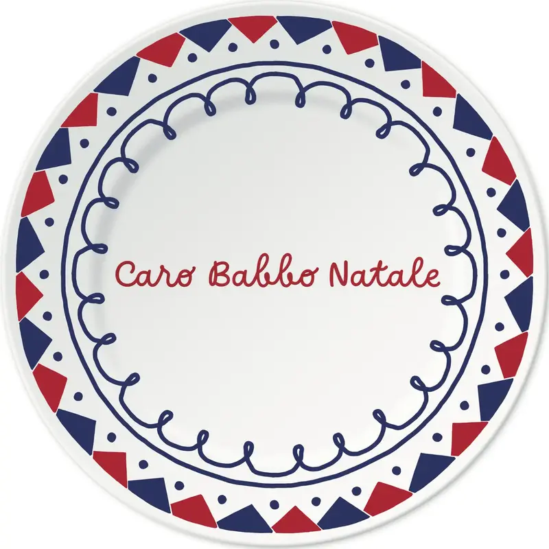 Ilaria I Made in Italy – Piatto “Caro Babbo Natale” | Collezione Magic