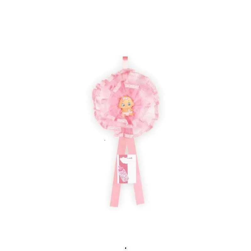 INAB Fiocco Nascita Rosa Diametro 18cm 3095