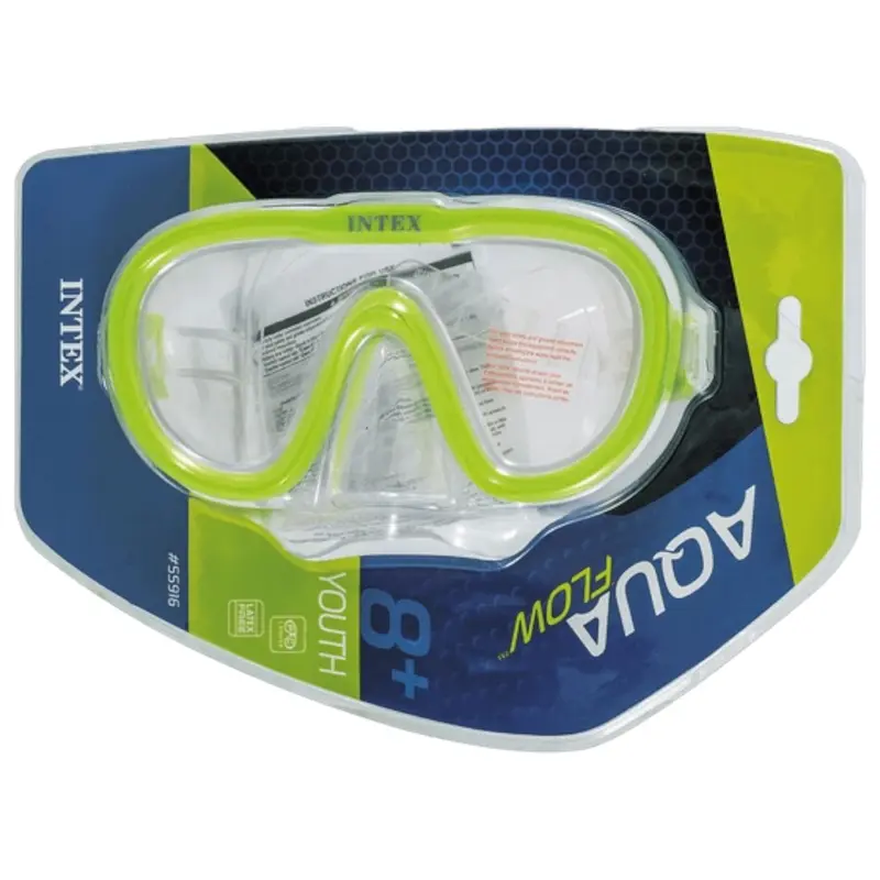 Intex Maschera da Nuoto e Snorkeling per Bambini Intex adatta a partire dagli 8 anni con Lente Panoramica e Cinturino Regolabile