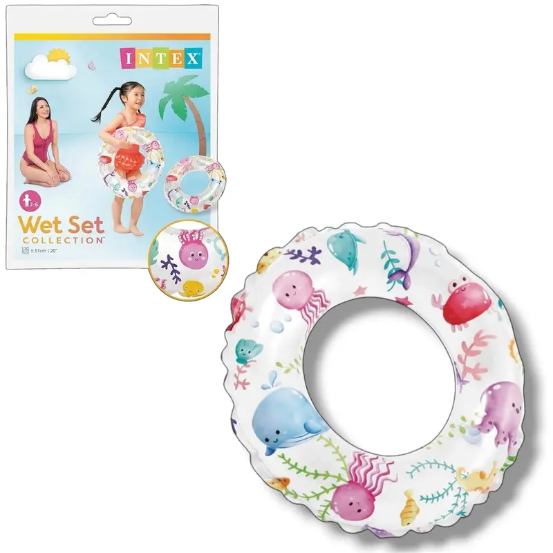 Intex Salvagente Gonfiabile con Animali acquatici 51 cm Mare, Spiaggia e Piscina