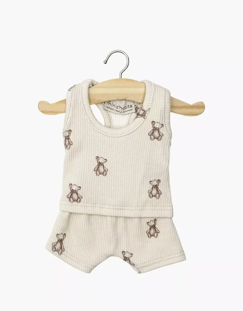 Intimo in maglia a coste per bambini Marcel con orsetti