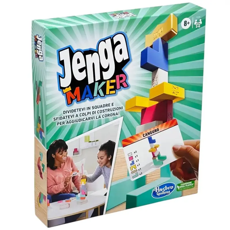 Jenga Maker Hasbro Gioco da Tavolo con Blocchi in Legno