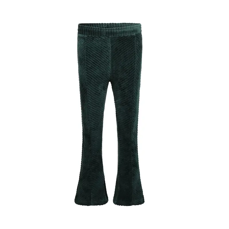 Koko Noko pantaloni bambina in velluto verde scuro