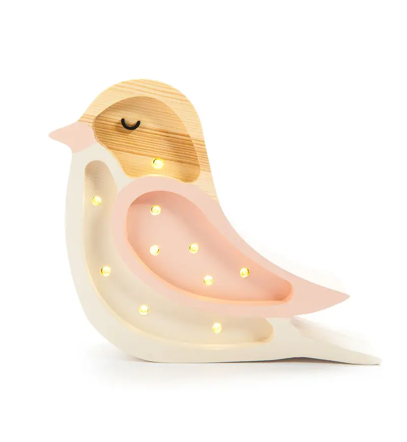 Lampada Uccellino Little Lights color fragola - Lampada LED