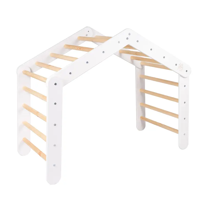 Large Modular Wooden Pikler Ladder - White