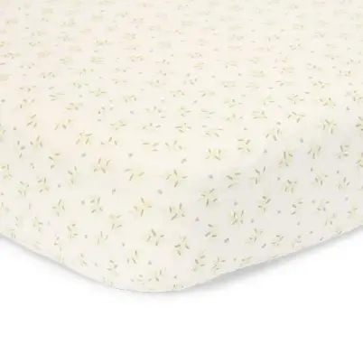 Lenzuolo con angoli singolo - Verde - Essentials - Foglie di mirtillo