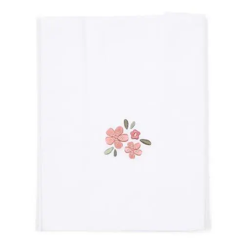 Lenzuolo per culla - Bianco - Giardino delle fate - Fiori delle fate 110x140