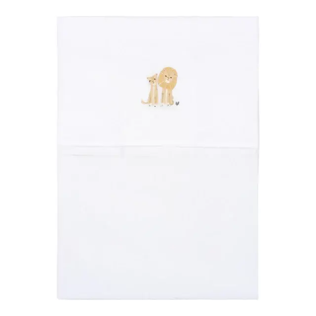 Lenzuolo per culla Leone - Bianco - 70x100