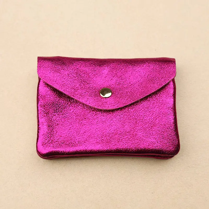 Les Cleias Portafoglio Twin S in Pelle Iridescente – Fucsia