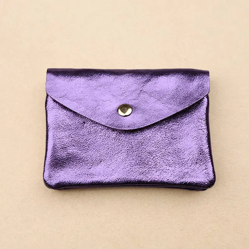 Les Cleias Portafoglio Twin S in Pelle Iridescente – Viola