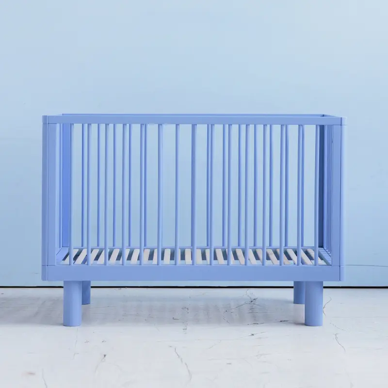 Lettino con le sbarre Nox Cot - Azzurro con Sponda di Conversione Inclusa