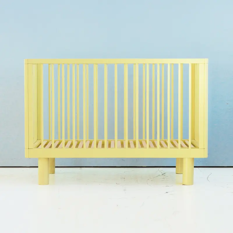 Lettino con le sbarre Nox Cot - Giallo con Sponda di Conversione Inclusa