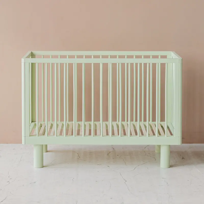 Lettino con le sbarre Nox Cot - Pistacchio con Sponda di Conversione Inclusa