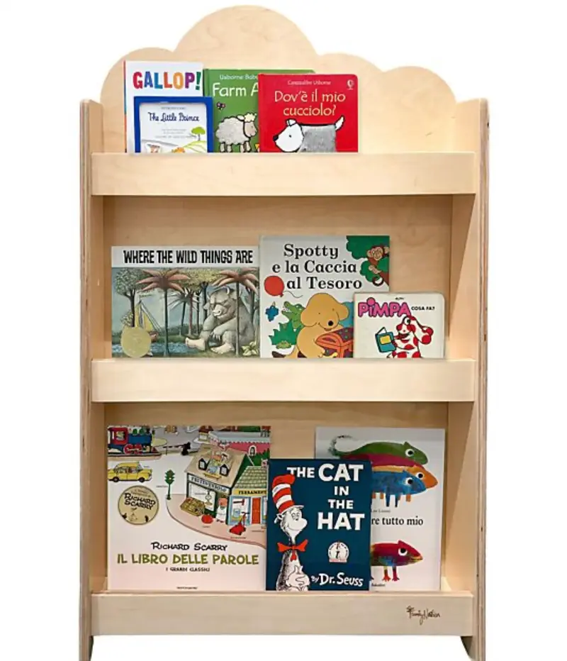 Libreria Frontale Montessoriana - legno di betulla - Natural