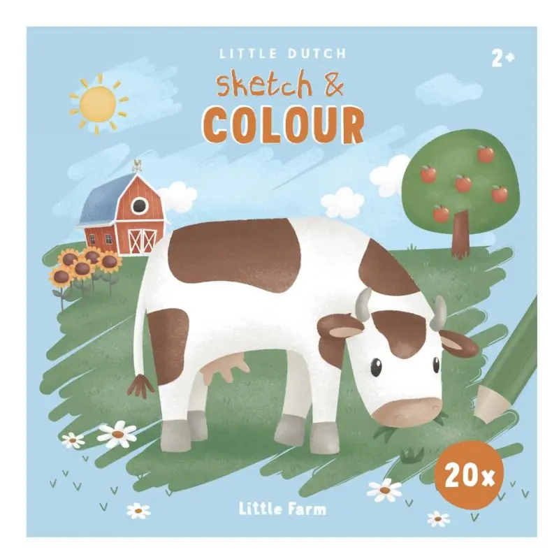 Libro da colorare - espositore 12pz little farm
