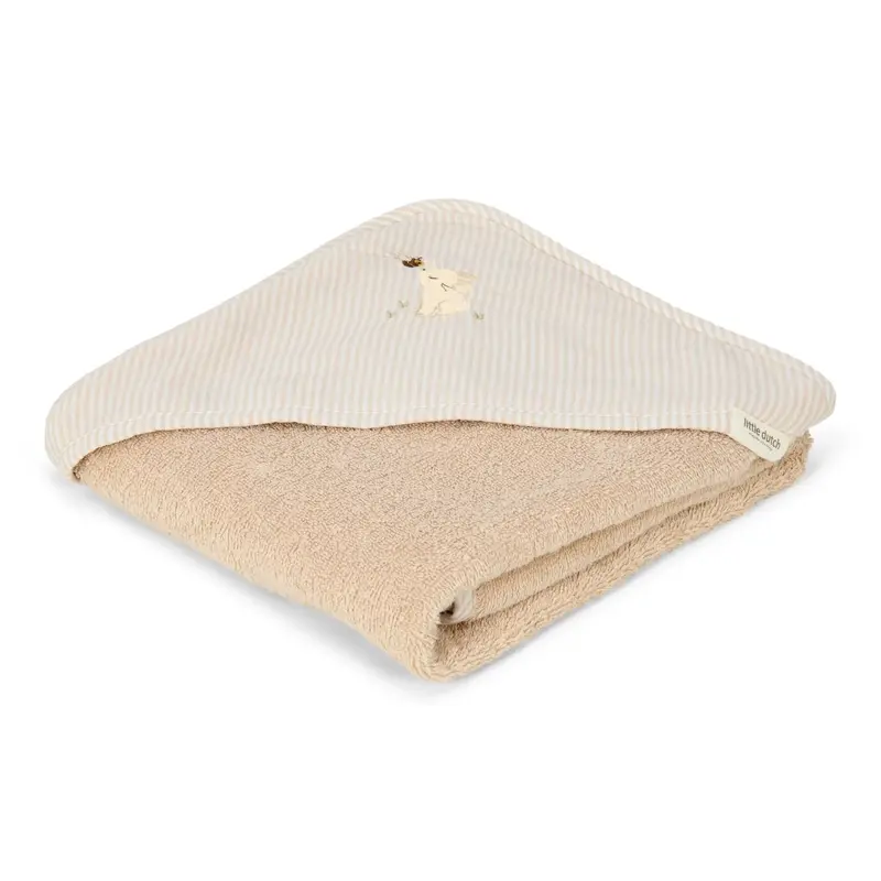 Little Dutch – Accappatoio Neonato con Cappuccio Baby Bunny 75x75 cm